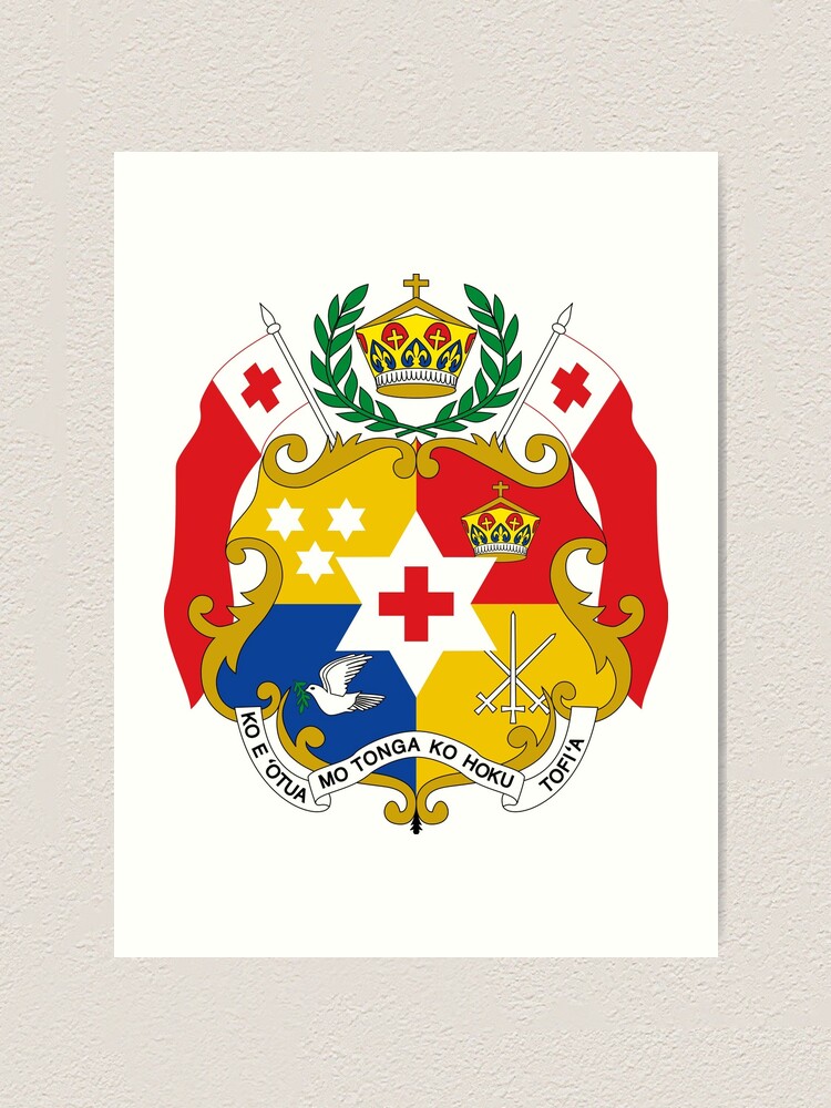 Tonga Coat Of Arms Polynesian Tan Unique 3D Printed Sublimation