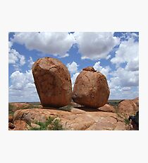 Touching boulders Photographic Print