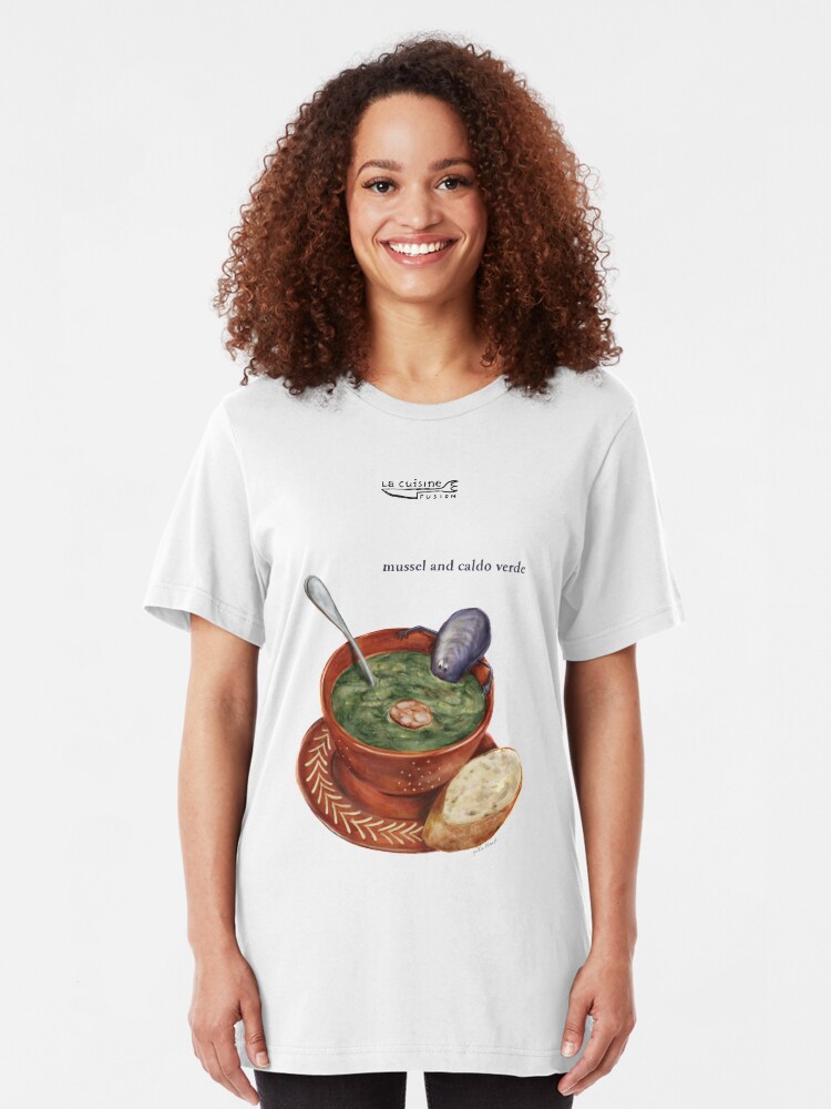 Alternate view of La Cuisine Fusion series - Mussel with Caldo Verde Slim Fit T-Shirt