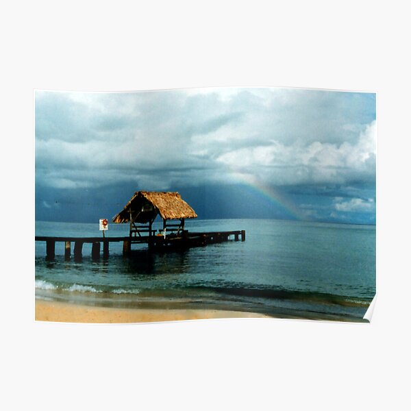 Rainbow at Pigeon Point Poster
