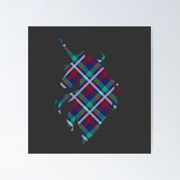 Item preview, Unique Plaid Tartan Unicorn Scottish Pride designed and sold by tispy.