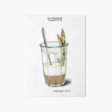 La Cuisine Fusion series - Aspargus Latte Art Board Print