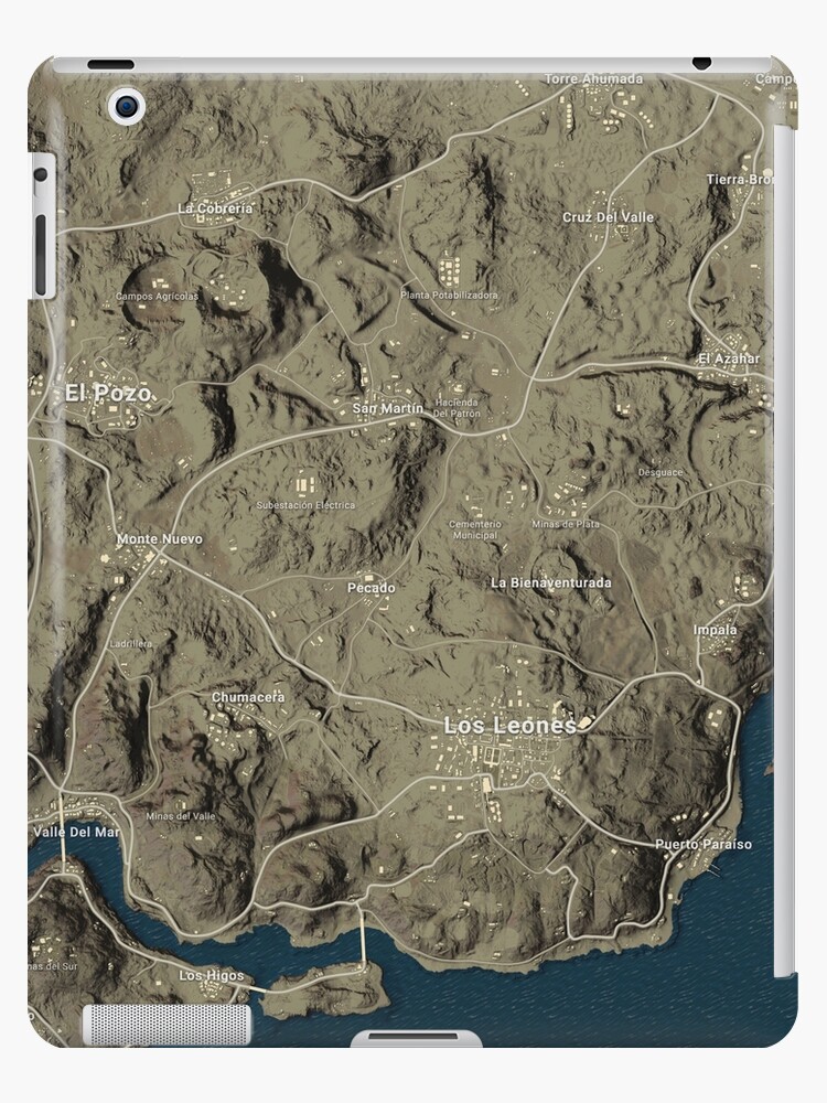 Pubg Miramar Map Playerunknown S Battlegrounds Ipad Case Skin By Butchmonkey Redbubble