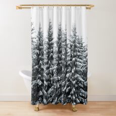 The White Bunch Shower Curtain