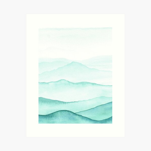 Montagnes Menthe Impression artistique