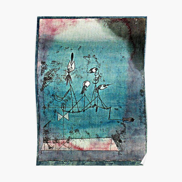 Paul Klee artwork, Twittering Machine Poster