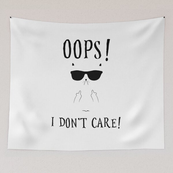 Item preview, I Don't Care Cat Lovers Sarcasm Sarcastic Misantroph designed and sold by Basti09.