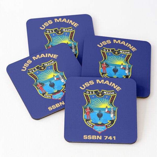 Item preview, USS Maine (SSBN-741) Crest for Dark Colors designed and sold by Nikki SpaceStuffPlus.