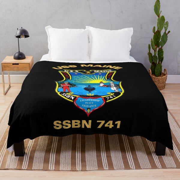 Item preview, USS Maine (SSBN-741) Crest for Dark Colors designed and sold by Nikki SpaceStuffPlus.