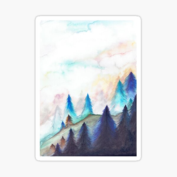Forêt embrumée Sticker