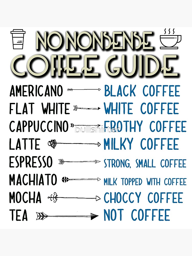No Nonsense Coffee Guide Photographic Print for Sale by bullshirter