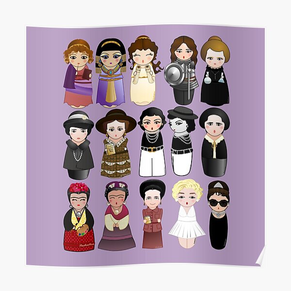 Kokeshis Women in the History Poster