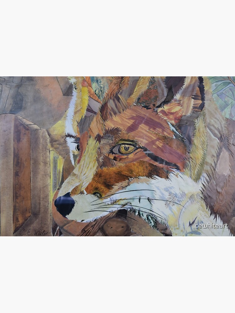 Fox Art Collage by C.E. White by cewhiteart