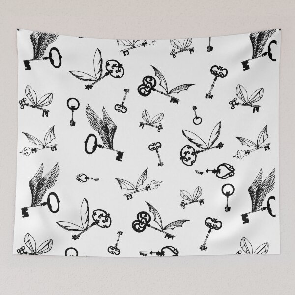 Item preview, Winged keys illustration designed and sold by RamonaAlksne.
