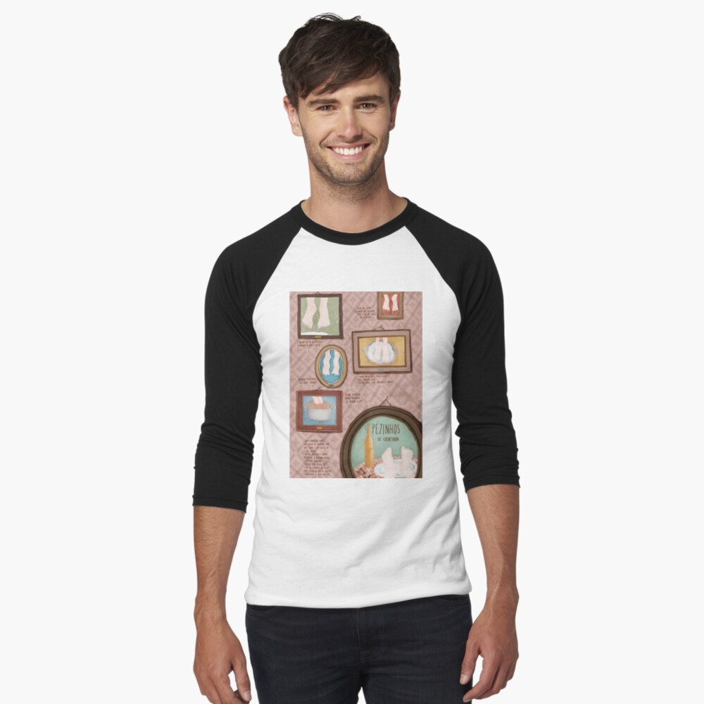 Pézinhos de Coentrada Baseball ¾ Sleeve T-Shirt