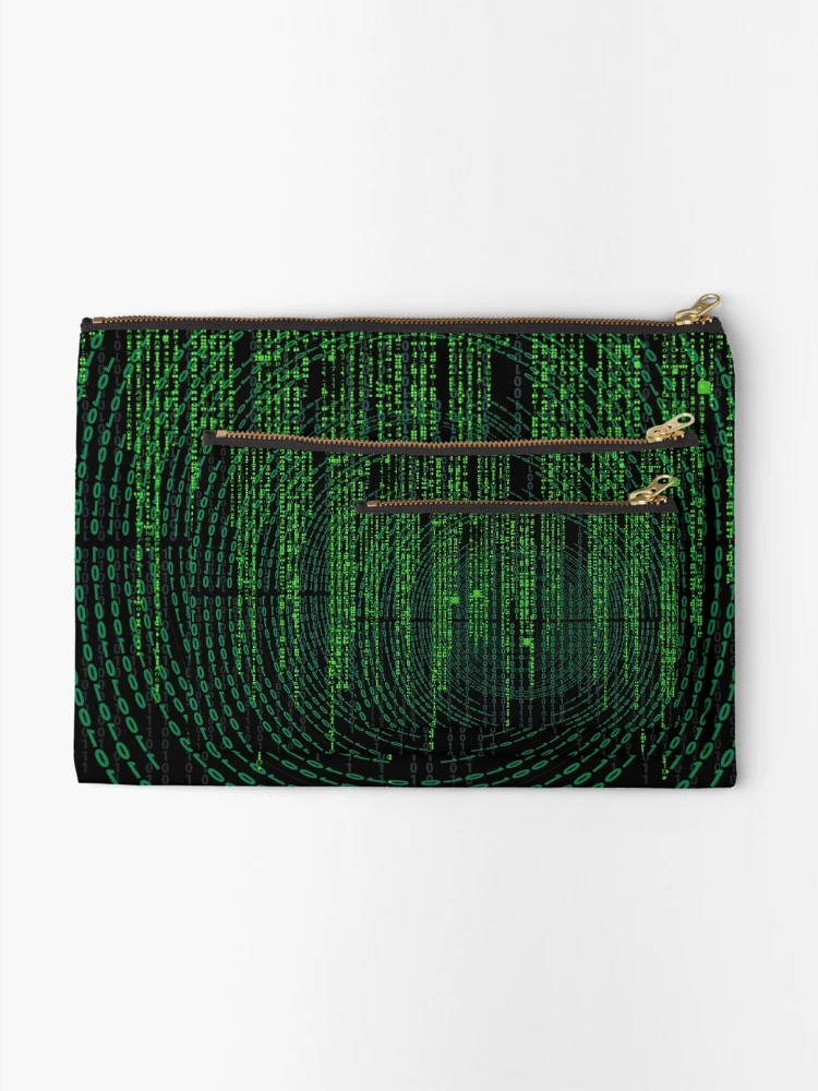 Thumbnail 2 of 4, Zipper Pouch, Matrix code designed and sold by Dator.