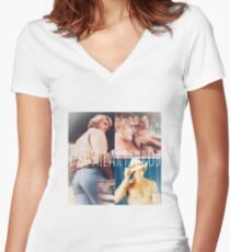#80sHeartThrob : John Schneider Women's Fitted V-Neck T-Shirt