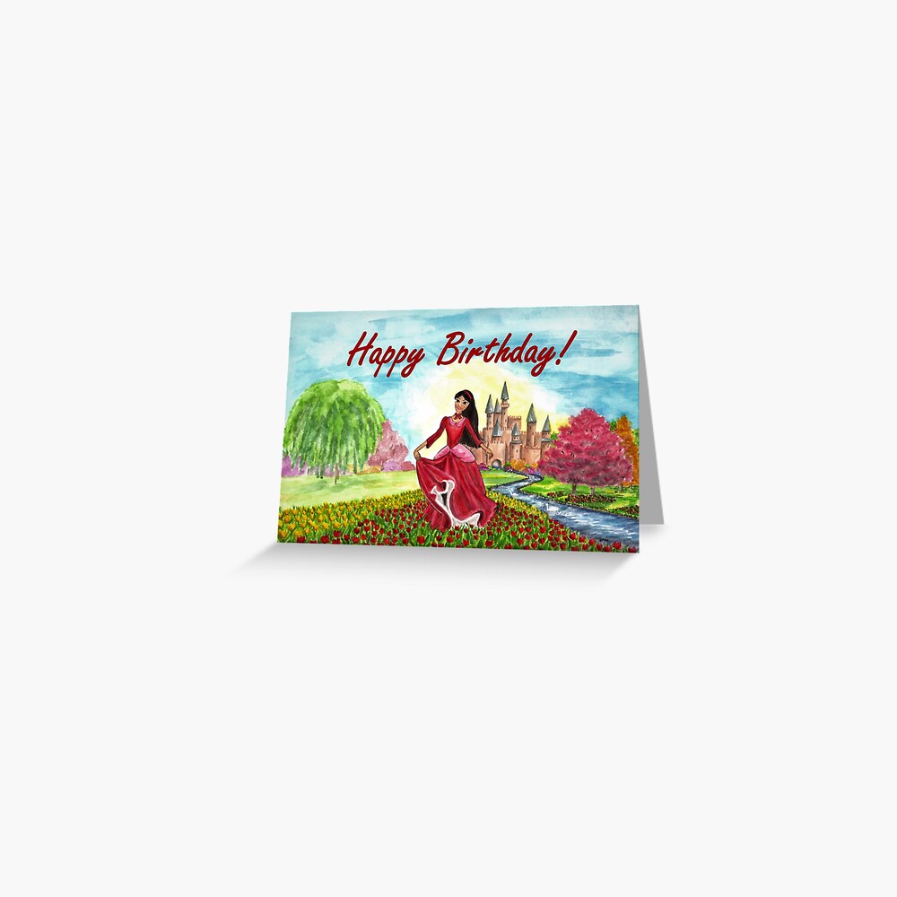 Princess Birthday Card Greeting Card