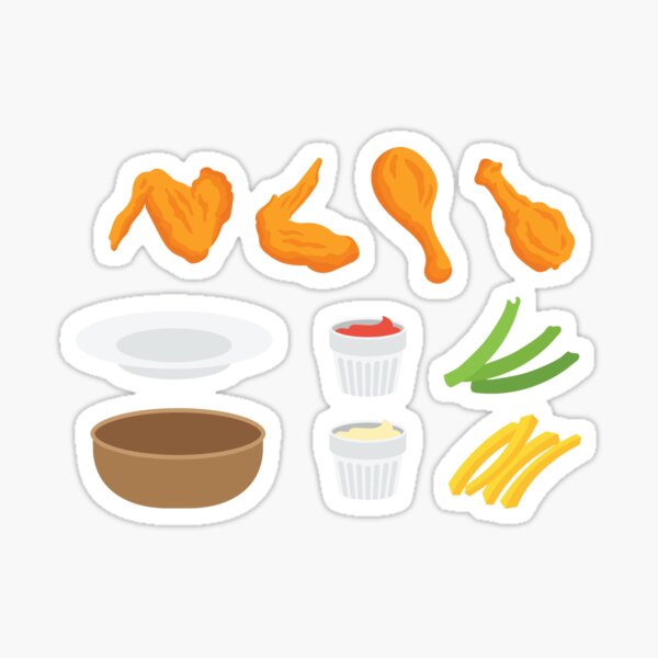 Wings and Dips Sticker