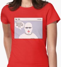 "Op" Ed Comic strip - Two Sides Women's Fitted T-Shirt