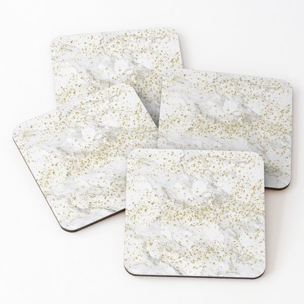 Item preview, Glittering golden sparkles glamour lines on marble designed and sold by cadinera.