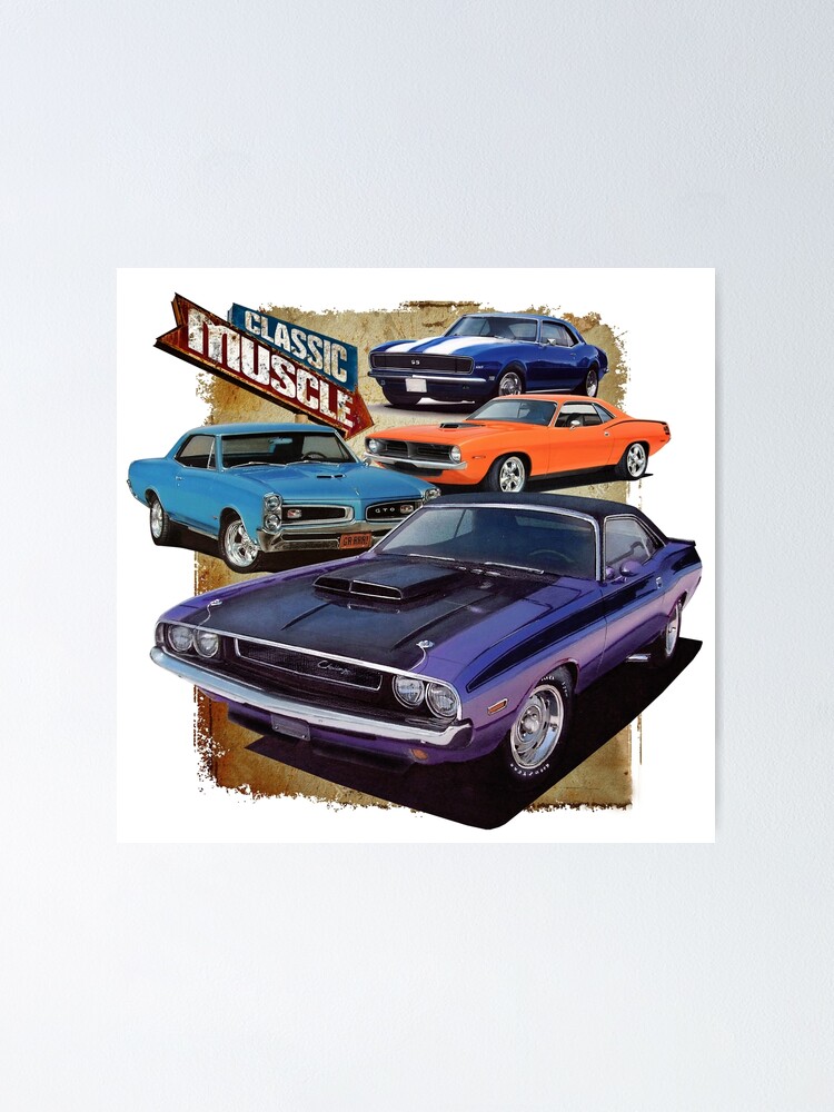 Art Poster Challenger Car