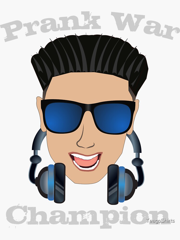 Thumbnail 3 von 3, Sticker, Lustige DJ Pauly D Aufkleber und T-Shirt aus Jersey Shore der Streich War Champion designt und verkauft von TeagoShirts.