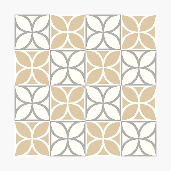 Item preview, Beige and White Nonu Polynesian Pattern designed and sold by lolomastudio.