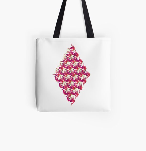 Fuchsia Tesselation All Over Print Tote Bag