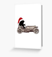 Vintage Newf Santa Greeting Card