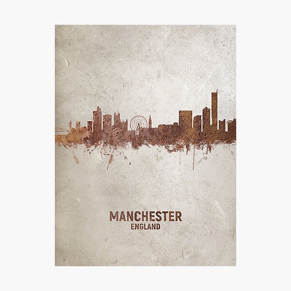 Item preview, Manchester England Rust Skyline designed and sold by MICHAEL TOMPSETT.