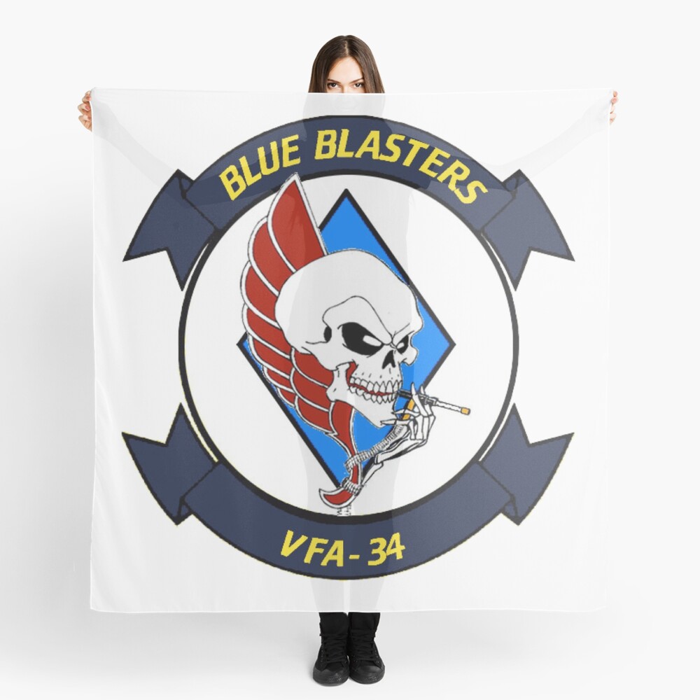 Vfa 34 Blue Blasters Patch Scarf For Sale By Quatrosales Redbubble