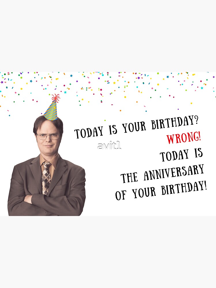 Dwight K Schrute card, The Office US birthday card, meme greeting cards by avit1