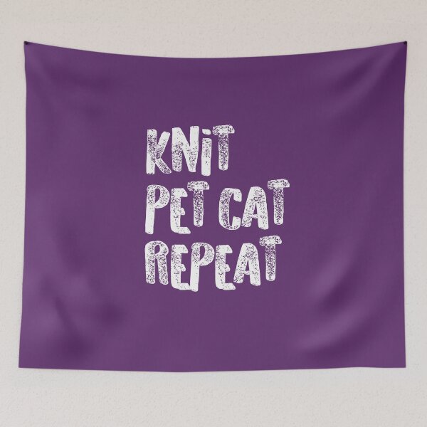 Item preview, Knit Pet Cat Repeat Design designed and sold by michellene.