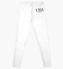 USA United States of America Coordinates Artwork Longitude & Latitude Leggings