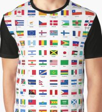 Camiseta gráfica Banderas del mundo