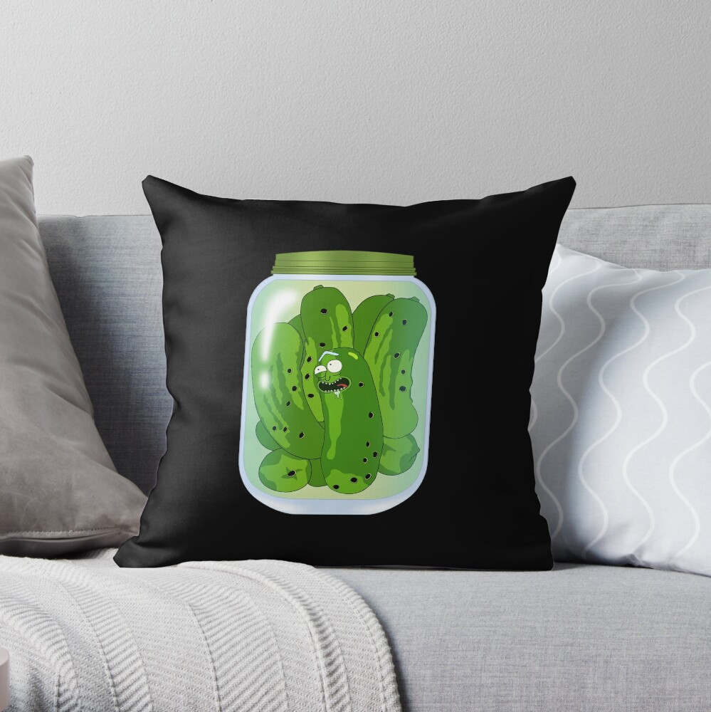 life size pickle rick pillow