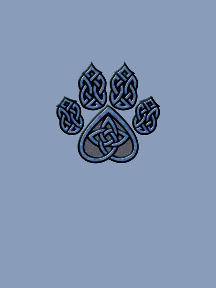 Celtic Knot Pawprint - Blue by CGafford