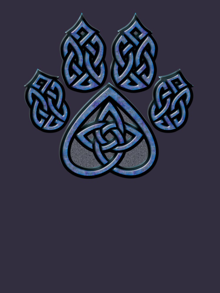 Celtic Knot Pawprint - Blue by CGafford