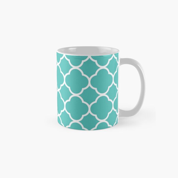Teal Arc Pattern Classic Mug