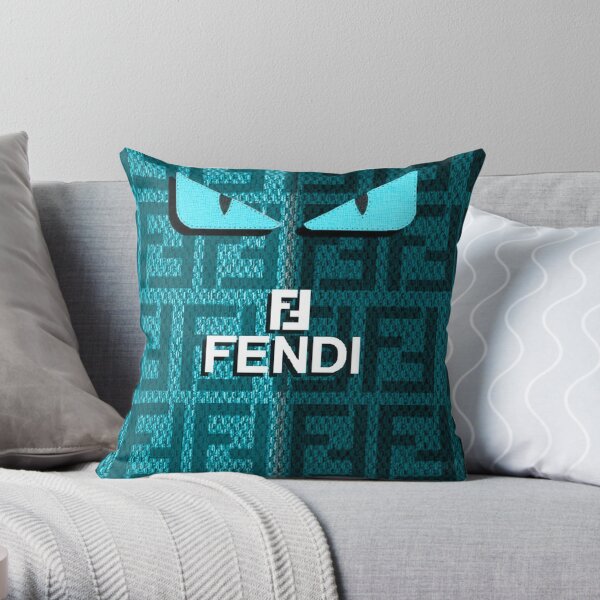 fendi eyes green Throw Pillow