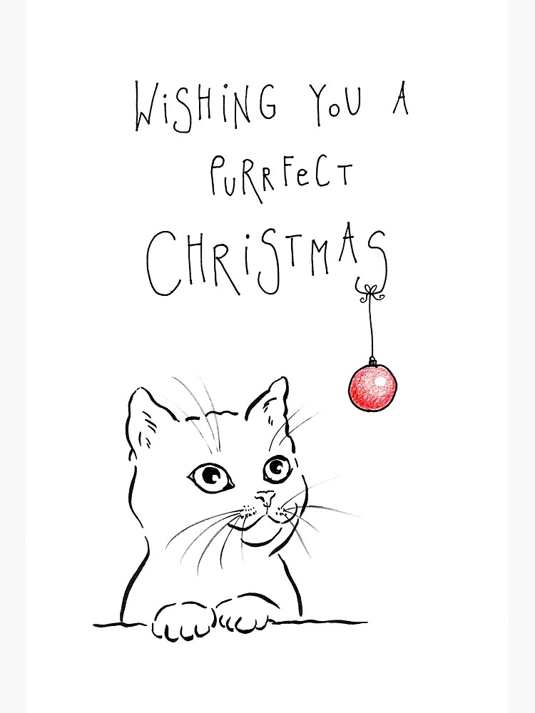 Hand Drawn Cat Christmas Cards: Sneak Peek » Lisa Marie Art & Illustration