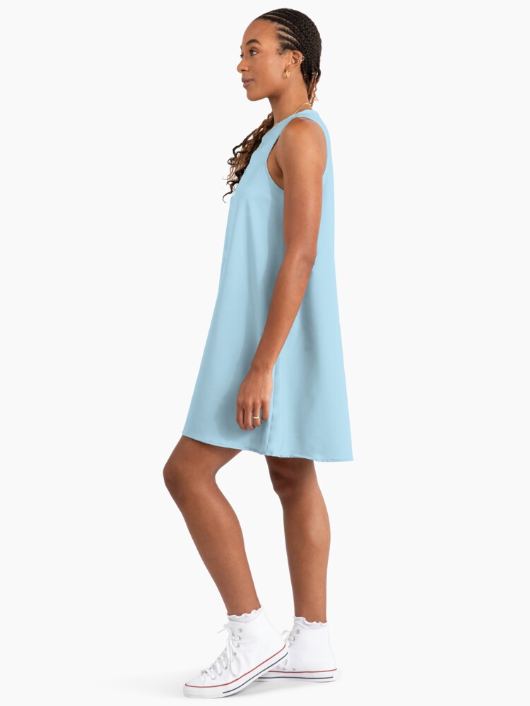 blue dress dress A Line V Neck and V Back Sky Blue Chiffon Long Prom Dresses, V Neck Bl –  abcprom main image 0