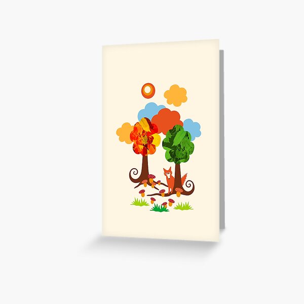 Fall Fox Greeting Card