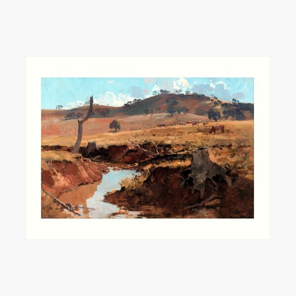 Arthur Streeton The Creek Art Print