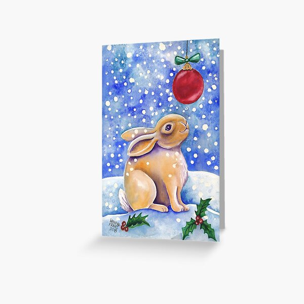 Item preview, Christmas Bunny, The Wish designed and sold by WendyFranzArt.
