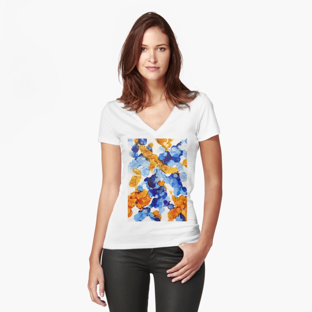 Item preview, Fitted V-Neck T-Shirt designed and sold by KimHebblewhite.