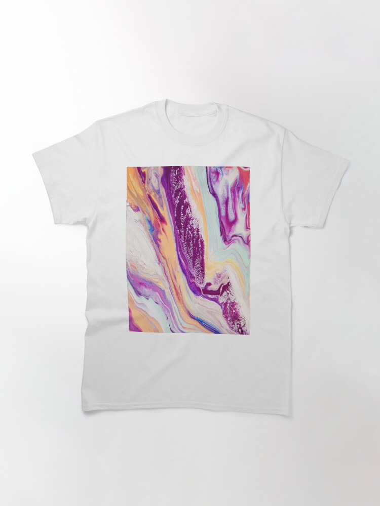 Thumbnail 3 of 7, Classic T-Shirt, Magenta Magic designed and sold by KimHebblewhite.