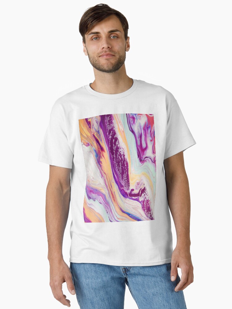 Thumbnail 2 of 7, Classic T-Shirt, Magenta Magic designed and sold by KimHebblewhite.