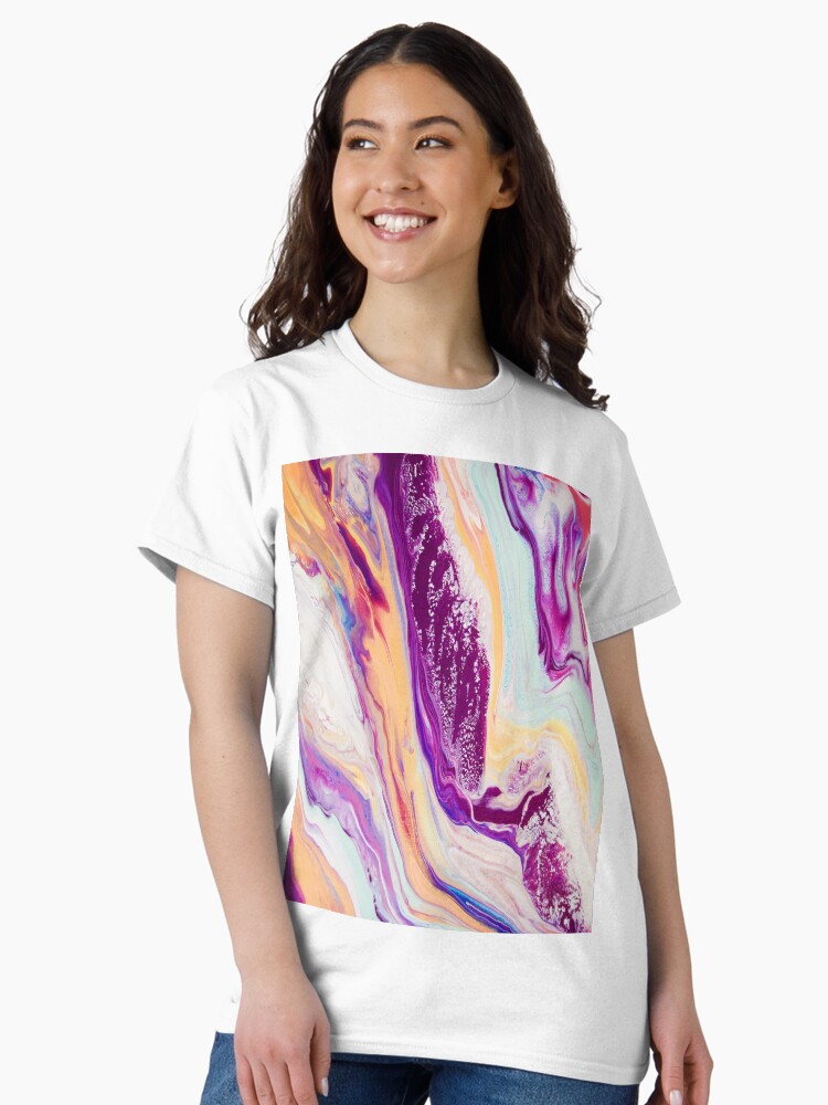 Thumbnail 1 of 7, Classic T-Shirt, Magenta Magic designed and sold by KimHebblewhite.